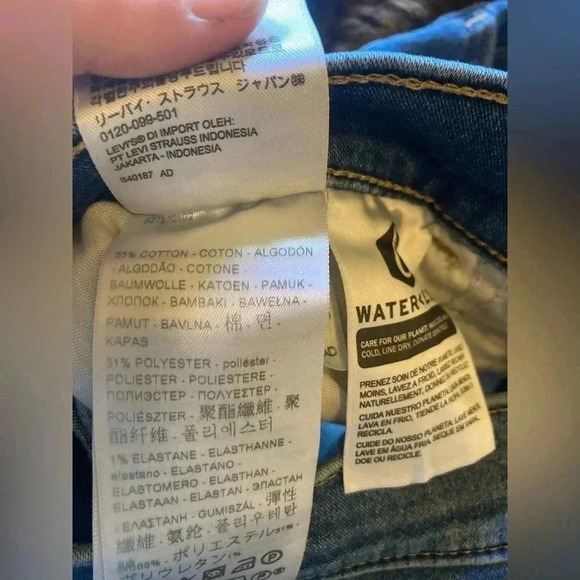 LEVI’S high rise super skinny size 31, raw  hem​ - Picture 5 of 6